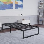 Flash Furniture Bentley 14 Inch Twin Metal Bed Frame MP-XU-BD10001-T-BK-GG