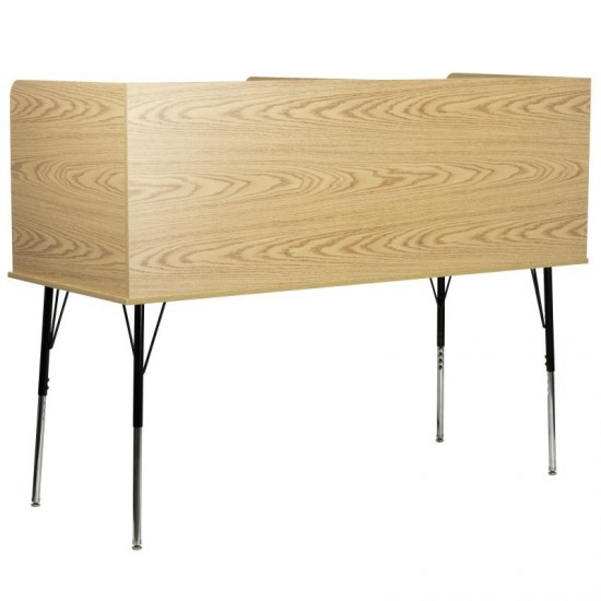 Flash Furniture Michael Oak Double Study Carrel MT-M6222-DBLSC-OAK-GG