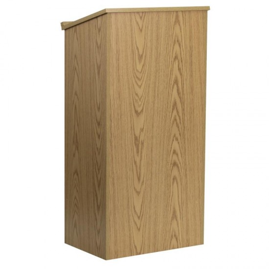 Flash Furniture Mysta Oak Stand-Up Lectern MT-M8830-LECT-OAK-GG