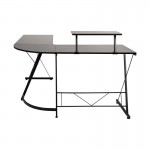 Flash Furniture Ginny L-Shaped Computer Gaming Desk NAN-CD-22181-BK-BK-GG