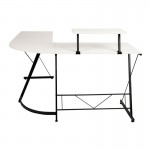 Flash Furniture Ginny L-Shaped Computer Gaming Desk NAN-CD-22181-WH-BK-GG