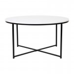 Flash Furniture Marble/Black Coffee Table NAN-JH-1787CT-MRBL-BK-GG