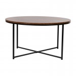 Flash Furniture Hampstead Collection Walnut Coffee Table NAN-JH-1787CT-WAL-BK-GG