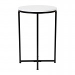 Flash Furniture Marble End Table-Black Frame NAN-JH-1787ET-MRBL-BK-GG