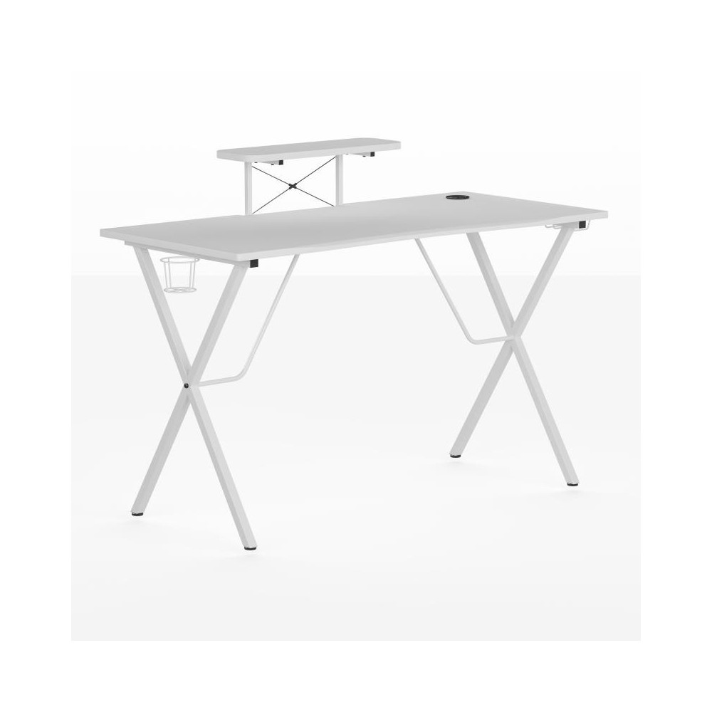 Flash Furniture Mallot White Platform Gaming Desk NAN-RS-G1031-WH-GG