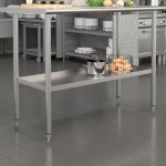 Flash Furniture Woodford Galvanized Work Table Shelf NH-GU-2448-GG