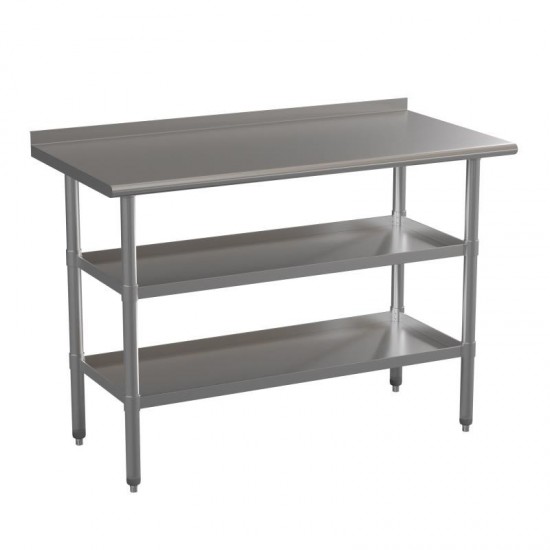 Flash Furniture Hogan Stainless Table 2 Shelf Table NH-WT-GU-2448BSP-GG