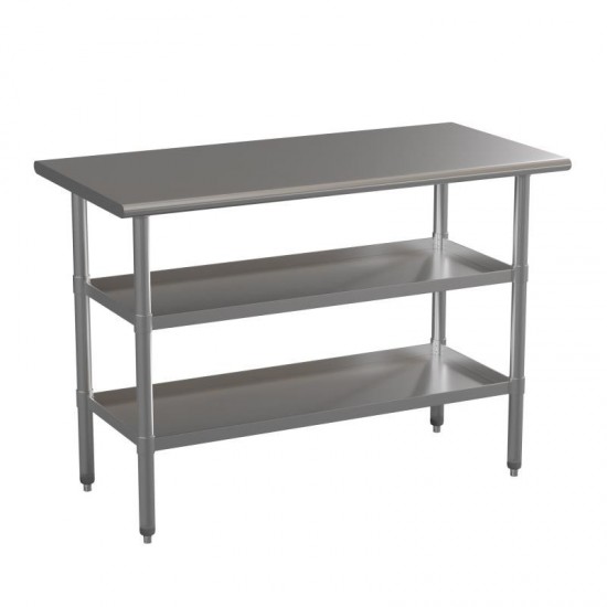 Flash Furniture Hogan Stainless Table 2 Shelf Table NH-WT-GU-2448-GG