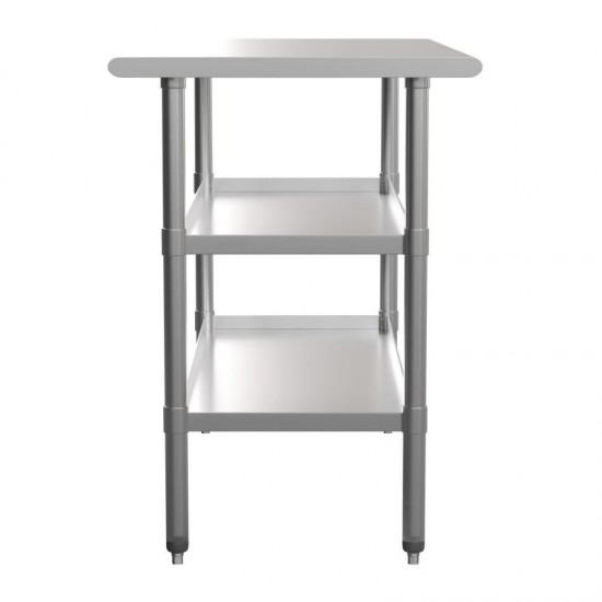 Flash Furniture Hogan Stainless Table 2 Shelf Table NH-WT-GU-2448-GG