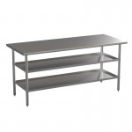 Flash Furniture Ravenel Stainless Table 2 Shelf Table NH-WT-GU-3072-GG