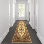 Flash Furniture Mersin Collection Ivory 3x10 Persian Area Rug NR-RG8-310-IV-GG