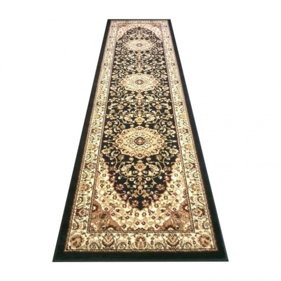 Flash Furniture Mersin Collection Black 3x10 Persian Area Rug NR-RG9-310-BK-GG