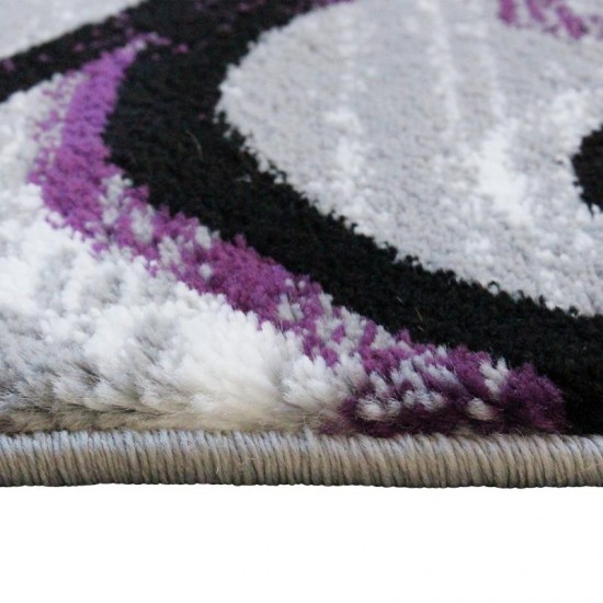 Flash Furniture Valli Collection Purple 2x7 Modern Area Rug OKR-RG1100-27-PU-GG