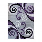 Flash Furniture Valli Collection Purple 4x5 Modern Area Rug OKR-RG1100-45-PU-GG