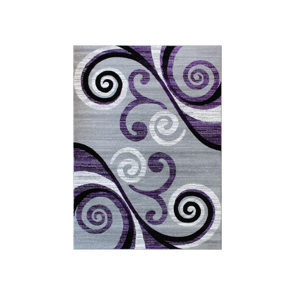 Flash Furniture Valli Collection Purple 4x5 Modern Area Rug OKR-RG1100-45-PU-GG