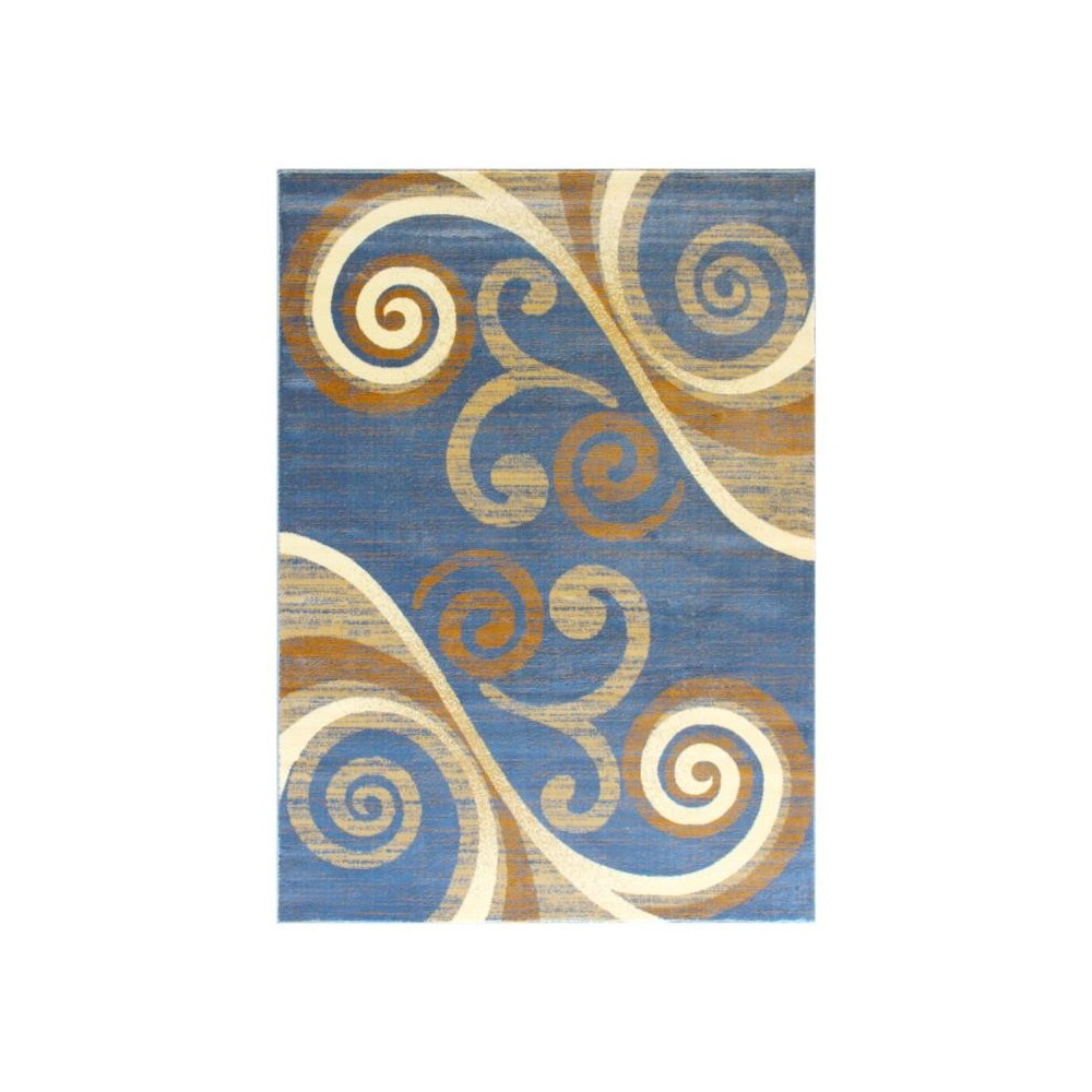 Flash Furniture Valli Collection Blue 5x7 Modern Area Rug OKR-RG1100-57-BL-GG