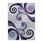 Flash Furniture Valli Collection Purple 5x7 Modern Area Rug OKR-RG1100-57-PU-GG