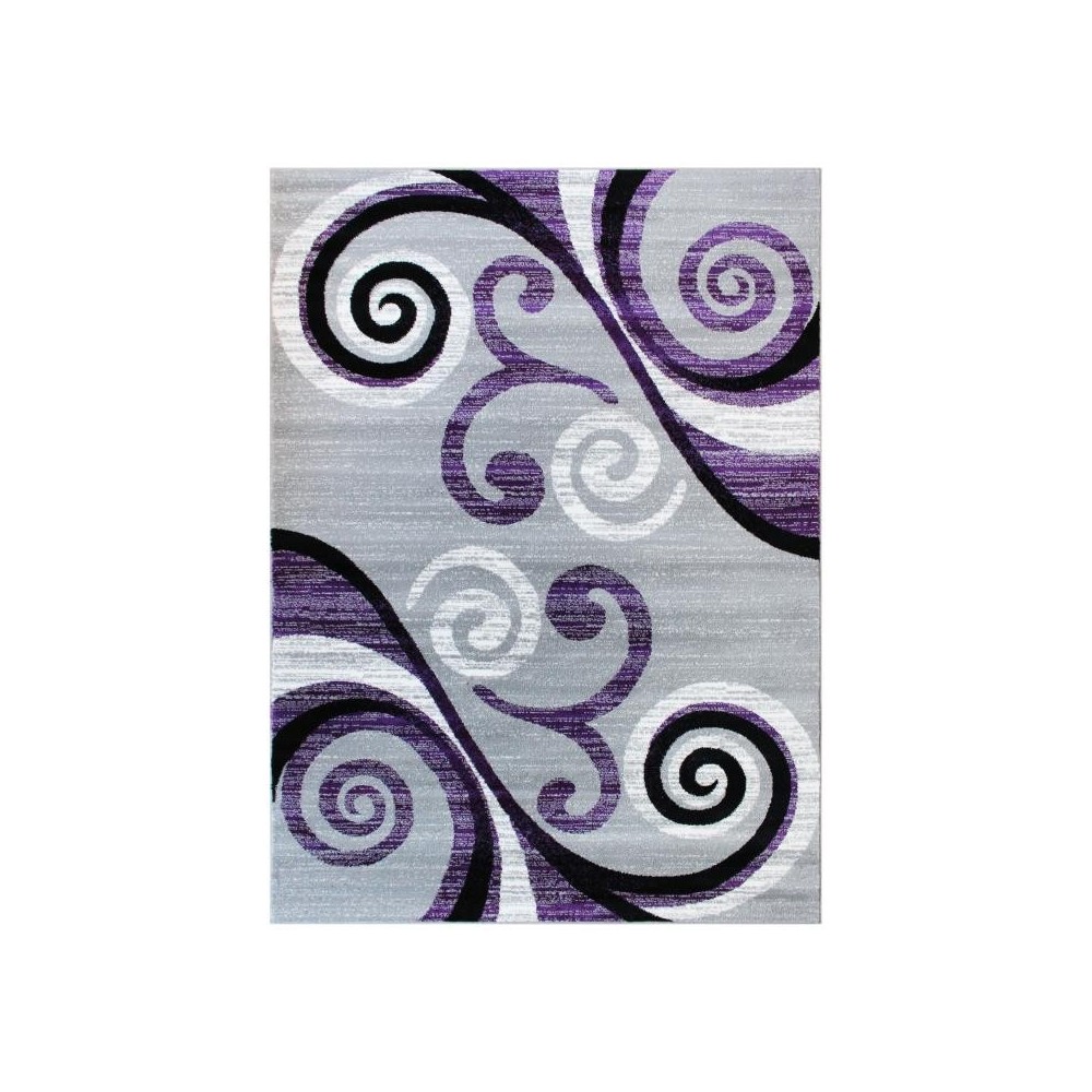 Flash Furniture Valli Collection Purple 5x7 Modern Area Rug OKR-RG1100-57-PU-GG