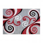 Flash Furniture Valli Collection Red 5x7 Modern Area Rug OKR-RG1100-57-RD-GG