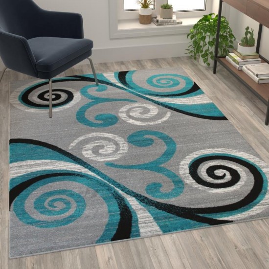 Flash Furniture Turquoise Rug OKR-RG1100-57-TQ-GG