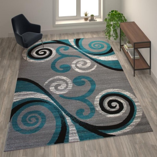 Flash Furniture Turquoise Rug OKR-RG1100-810-TQ-GG