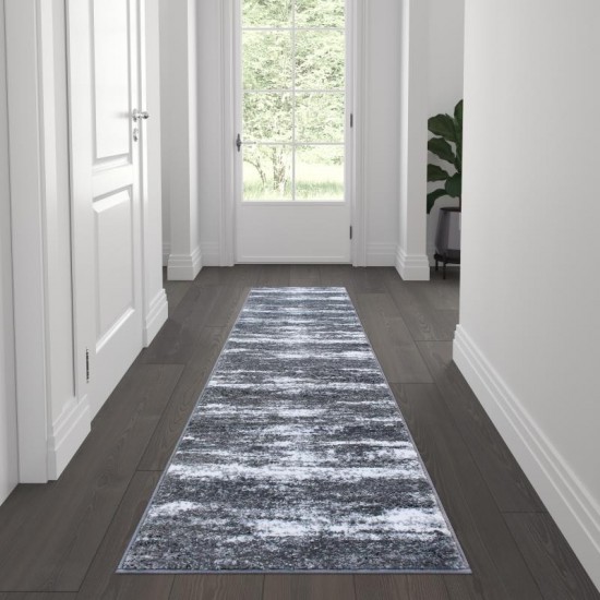 Flash Furniture Marian Collection 2' x 7' Gray Area Rug OKR-RG1102-27-GY-GG