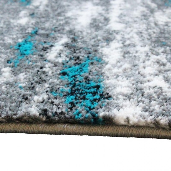 Flash Furniture Marian Collection 2' x 7' Turquoise Area Rug OKR-RG1102-27-TQ-GG