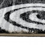 Flash Furniture Cirrus Collection 2x11 Gray Swirl Area Rug OKR-RG1103-211-GY-GG
