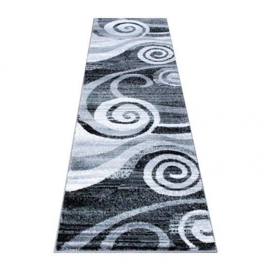 Flash Furniture Cirrus Collection 2x7 Gray Swirl Area Rug OKR-RG1103-27-GY-GG