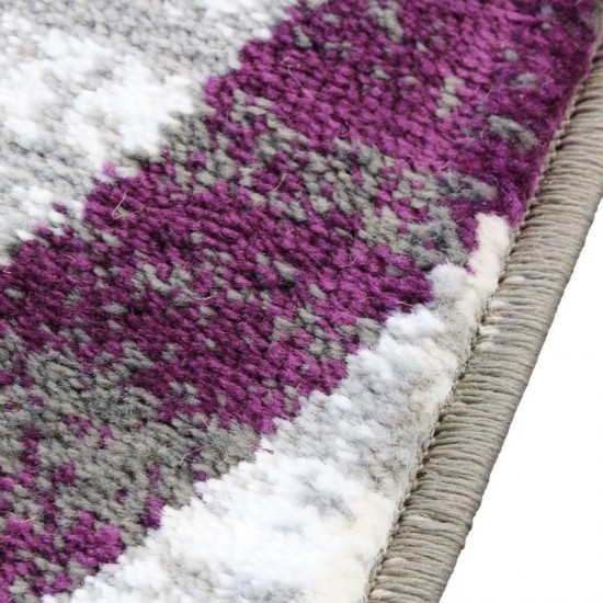 Flash Furniture Cirrus Collection 4x5 Purple Swirl Area Rug OKR-RG1103-45-PU-GG