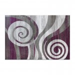 Flash Furniture Cirrus Collection 5x7 Purple Swirl Area Rug OKR-RG1103-57-PU-GG