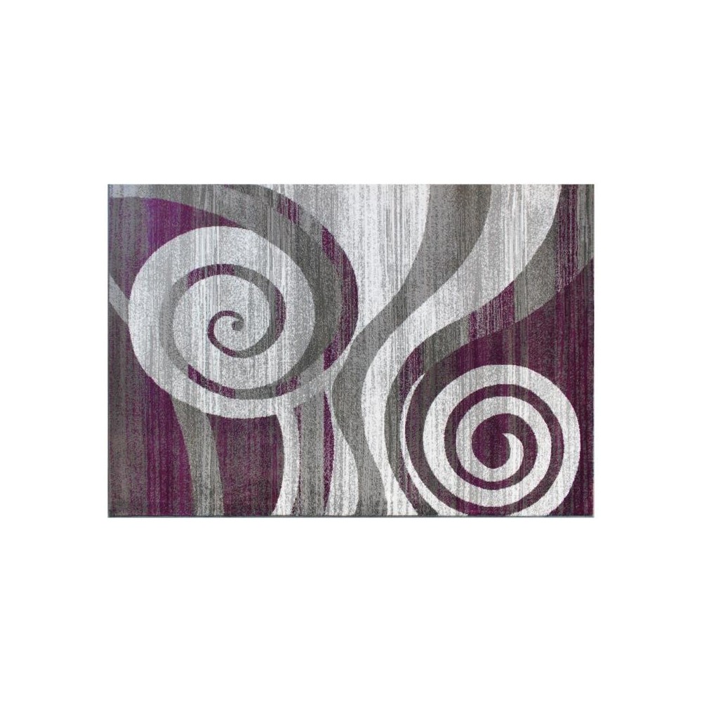 Flash Furniture Cirrus Collection 5x7 Purple Swirl Area Rug OKR-RG1103-57-PU-GG