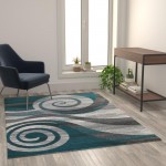 Flash Furniture Turquoise Rug OKR-RG1103-57-TQ-GG