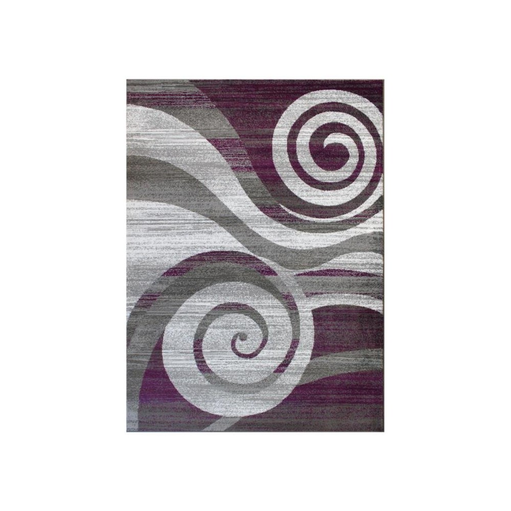 Flash Furniture Cirrus Collection 6x9 Purple Swirl Area Rug OKR-RG1103-69-PU-GG