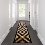 Flash Furniture Teagan Collection Brown 2' x 11' Area Rug OKR-RG1106-211-BN-GG