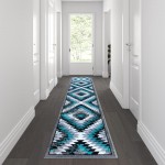 Flash Furniture Turquoise Rug OKR-RG1106-211-TQ-GG