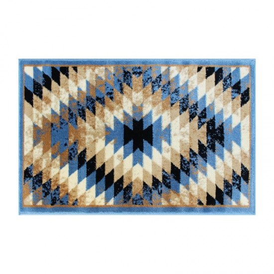 Flash Furniture Teagan Collection Blue 2' x 3' Area Rug OKR-RG1106-23-BL-GG