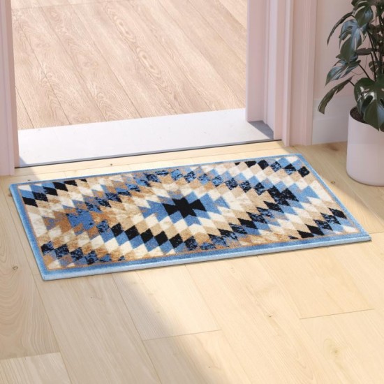 Flash Furniture Teagan Collection Blue 2' x 3' Area Rug OKR-RG1106-23-BL-GG