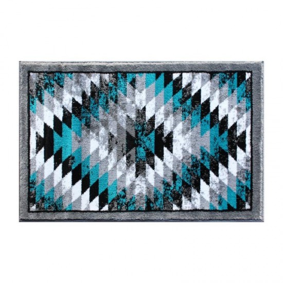 Flash Furniture Teagan Collection Turquoise 2' x 3' Area Rug OKR-RG1106-23-TQ-GG