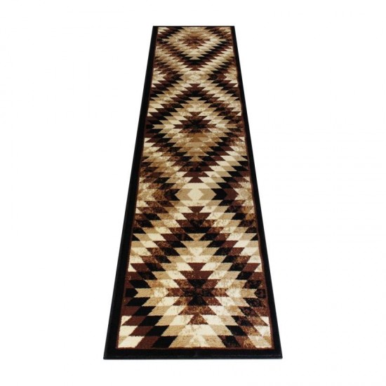 Flash Furniture Teagan Collection Brown 2' x 7' Area Rug OKR-RG1106-27-BN-GG