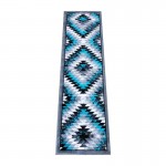 Flash Furniture Teagan Collection Turquoise 2' x 7' Area Rug OKR-RG1106-27-TQ-GG