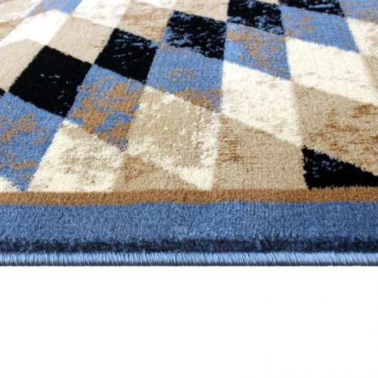 Flash Furniture Teagan Collection Blue 4' x 5' Area Rug OKR-RG1106-45-BL-GG