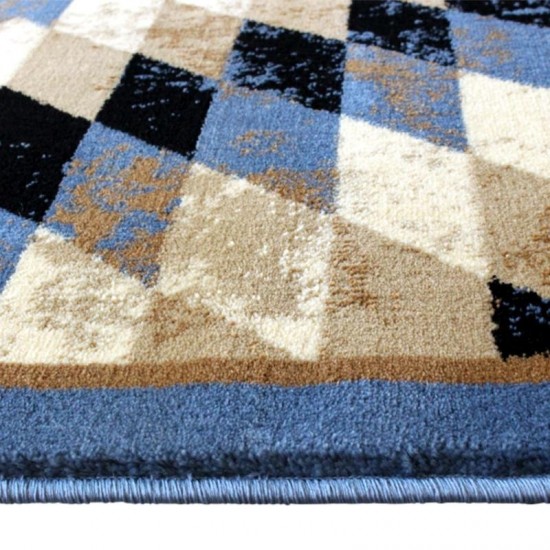 Flash Furniture Teagan Collection Blue 5' x 7' Area Rug OKR-RG1106-57-BL-GG