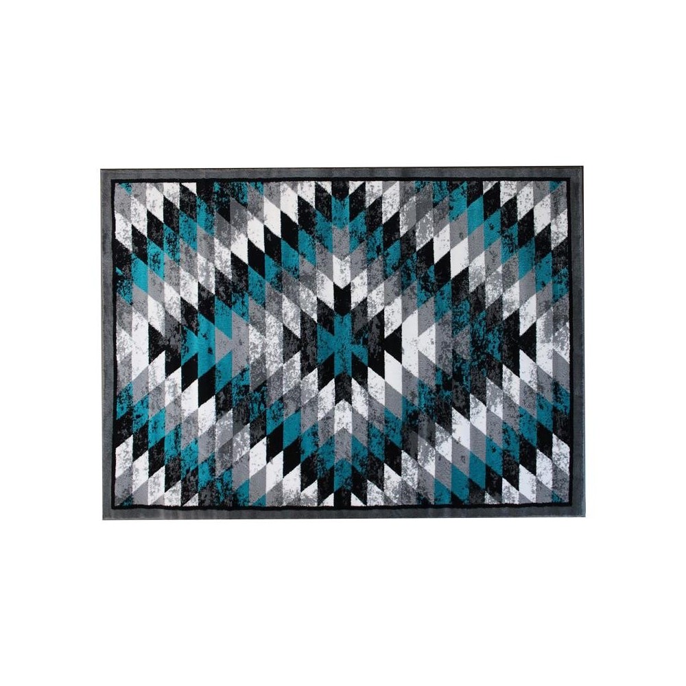 Flash Furniture Teagan Collection Turquoise 5' x 7' Area Rug OKR-RG1106-57-TQ-GG