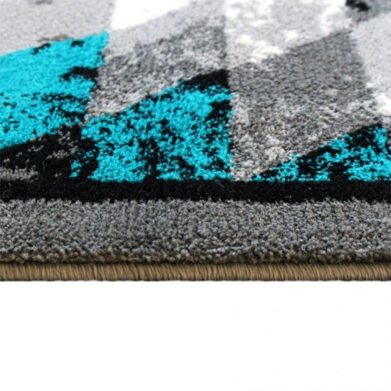 Flash Furniture Teagan Collection Turquoise 6' x 9' Area Rug OKR-RG1106-69-TQ-GG