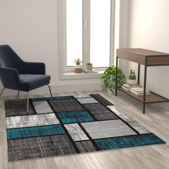 Flash Furniture Turquoise Rug OKR-RG1110-57-TQ-GG