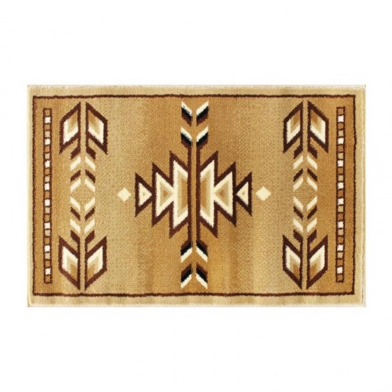 Flash Furniture Lodi Collection Brown 2x3 Southwest Area Rug OKR-RG1113-23-BG-GG