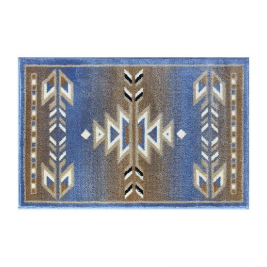 Flash Furniture Lodi Collection Blue 2x3 Southwest Area Rug OKR-RG1113-23-BL-GG