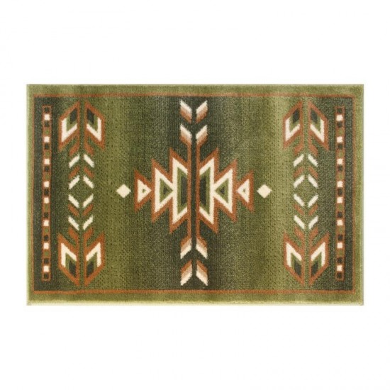 Flash Furniture Lodi Collection Green 2x3 Southwest Area Rug OKR-RG1113-23-GN-GG