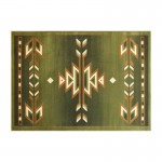 Flash Furniture Lodi Collection Green 4x5 Southwest Area Rug OKR-RG1113-45-GN-GG